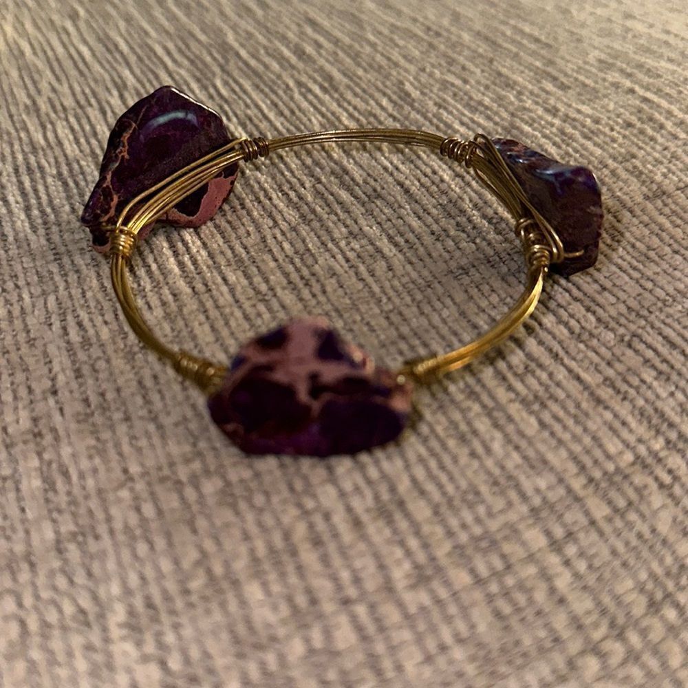 Womens Bangle Wrap Stone Bracelet
